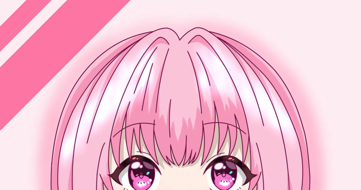 Animegirl Cute Anime Girl Pink Blue Hair Sanniartのイラスト Pixiv