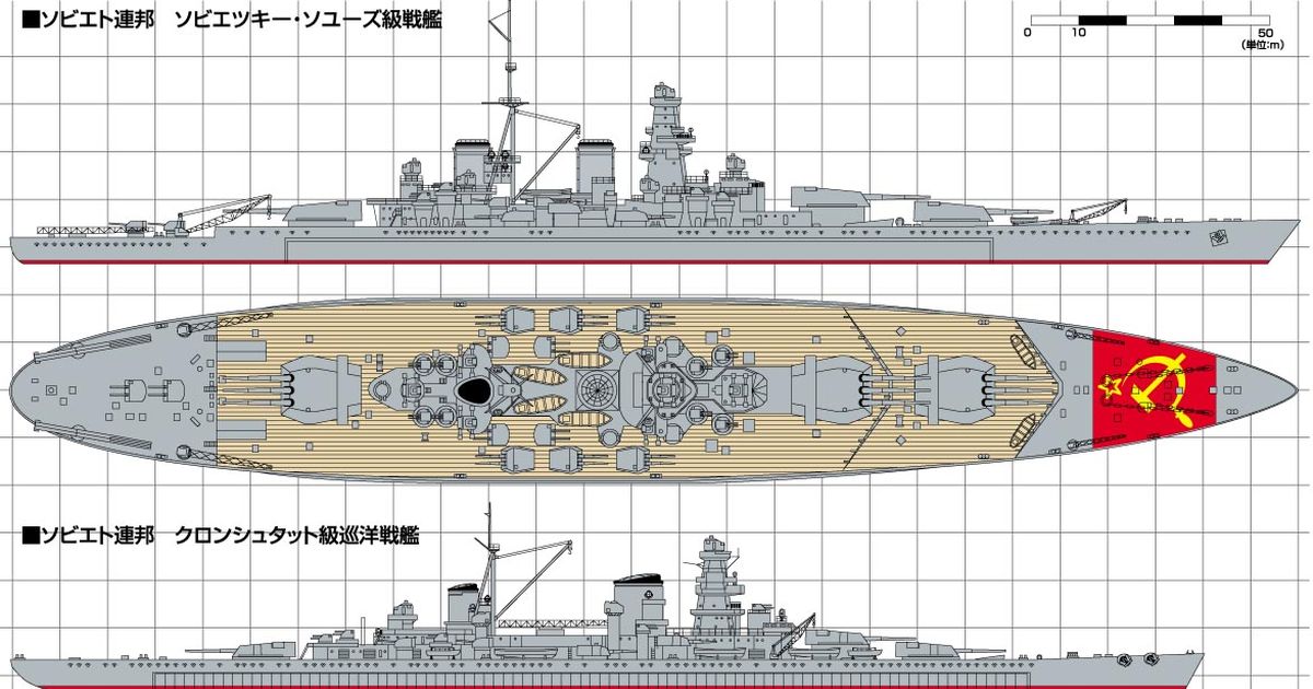 battleship, warship, ussr / ソ連海軍計画戦艦 - pixiv