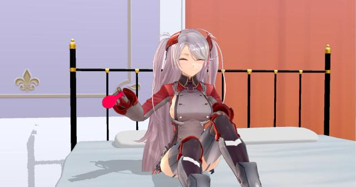 Mmd Balloon Azur Lane オイゲンさんに風船膨らまし割りしてもらったやーつ Pixiv