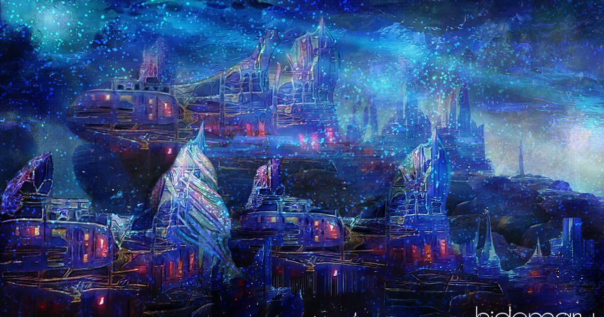 オリジナル 仕事絵 深海の海底都市ルルイエ まるごのイラスト Pixiv