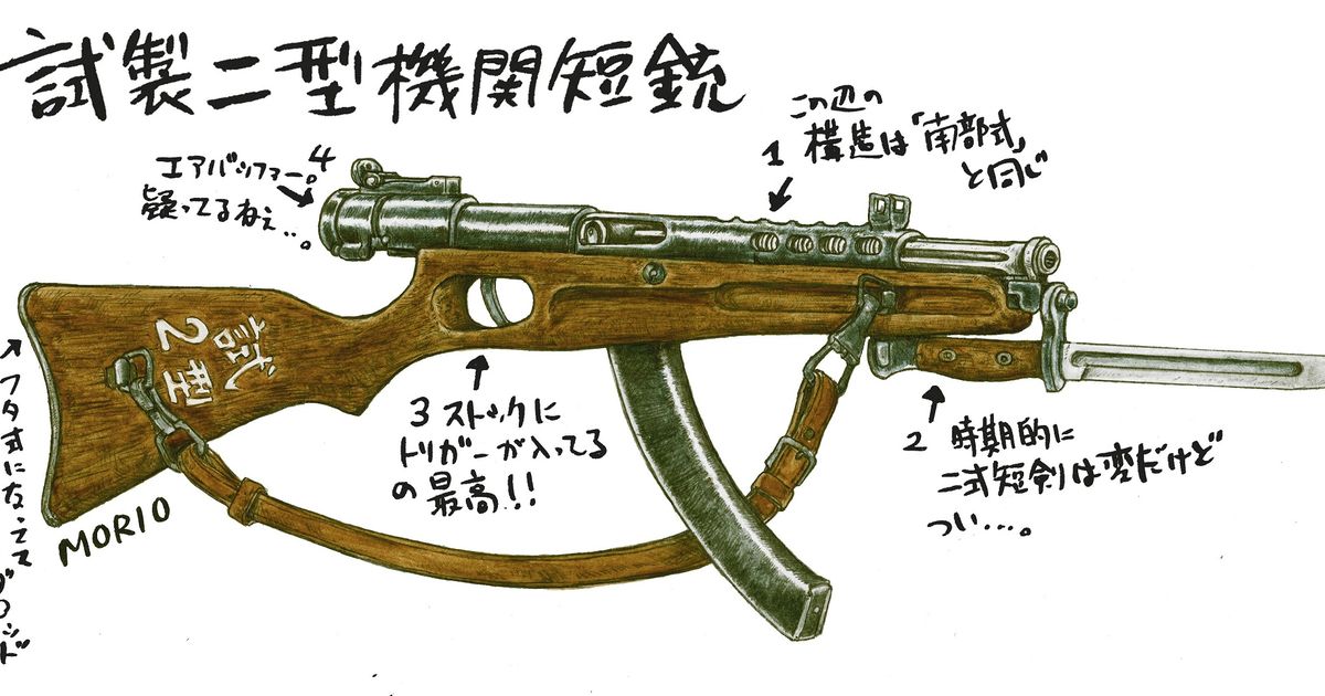 日本軍 試製二型機関短銃 松本森男のイラスト Pixiv