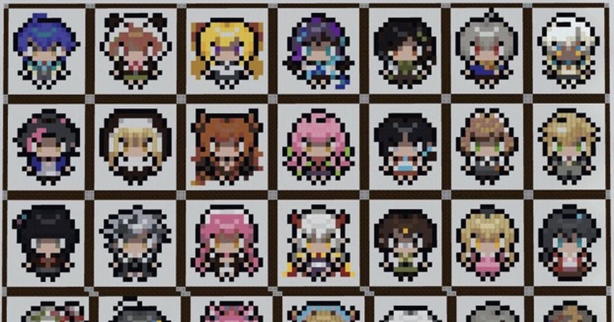 にじさんじ マイクラでにじさんじドット絵2 ありんこ ウサリサのイラスト Pixiv