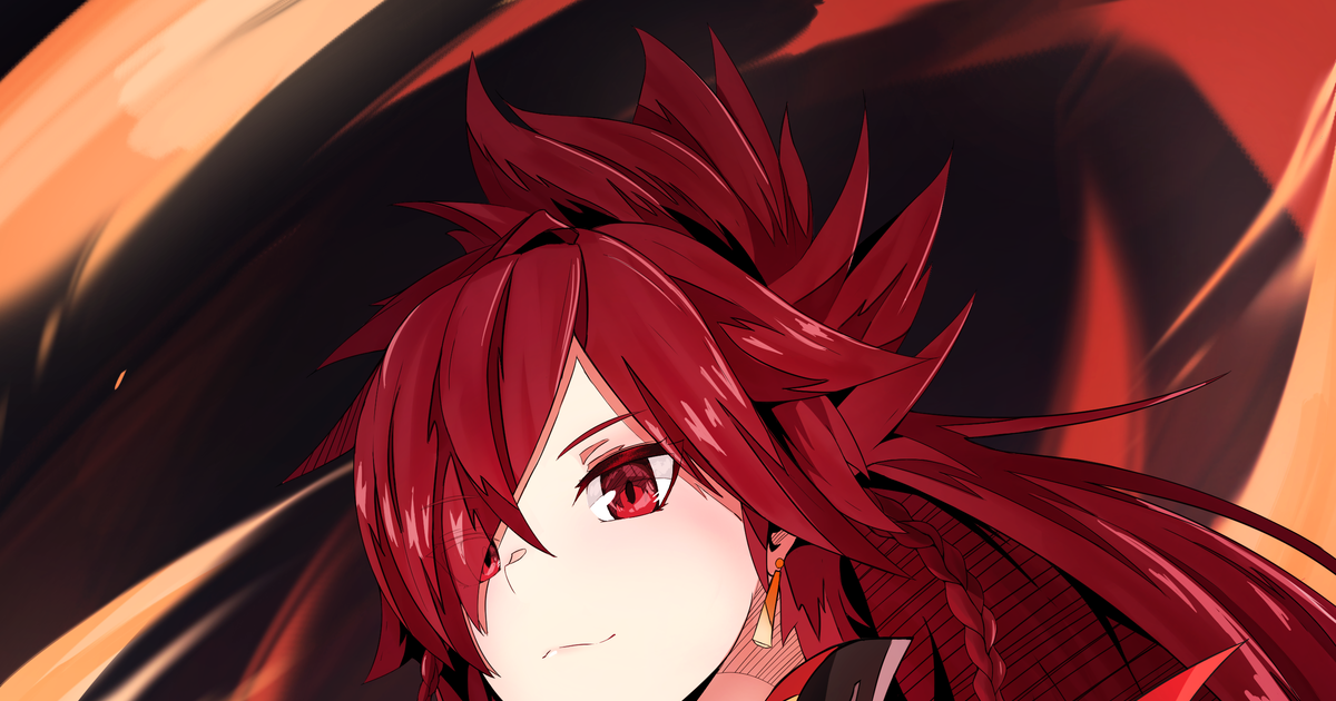 elsword, elesis, commission / [COM] Flame Lord Elesis - pixiv