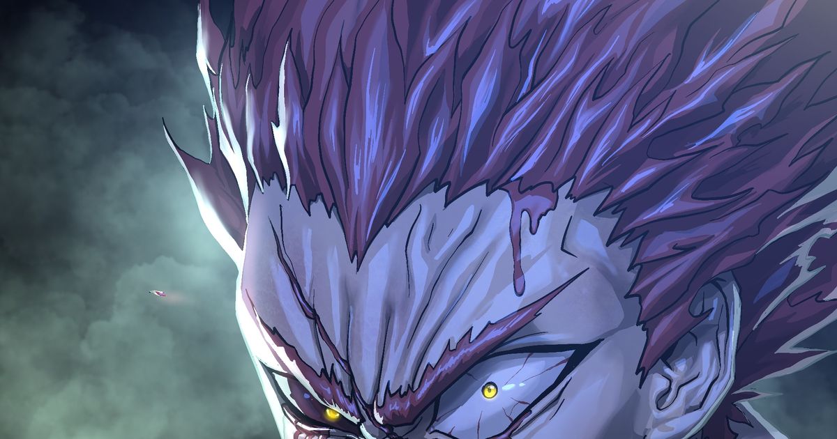 Garou Galaxy, monster, one punch man, purple, HD phone wallpaper