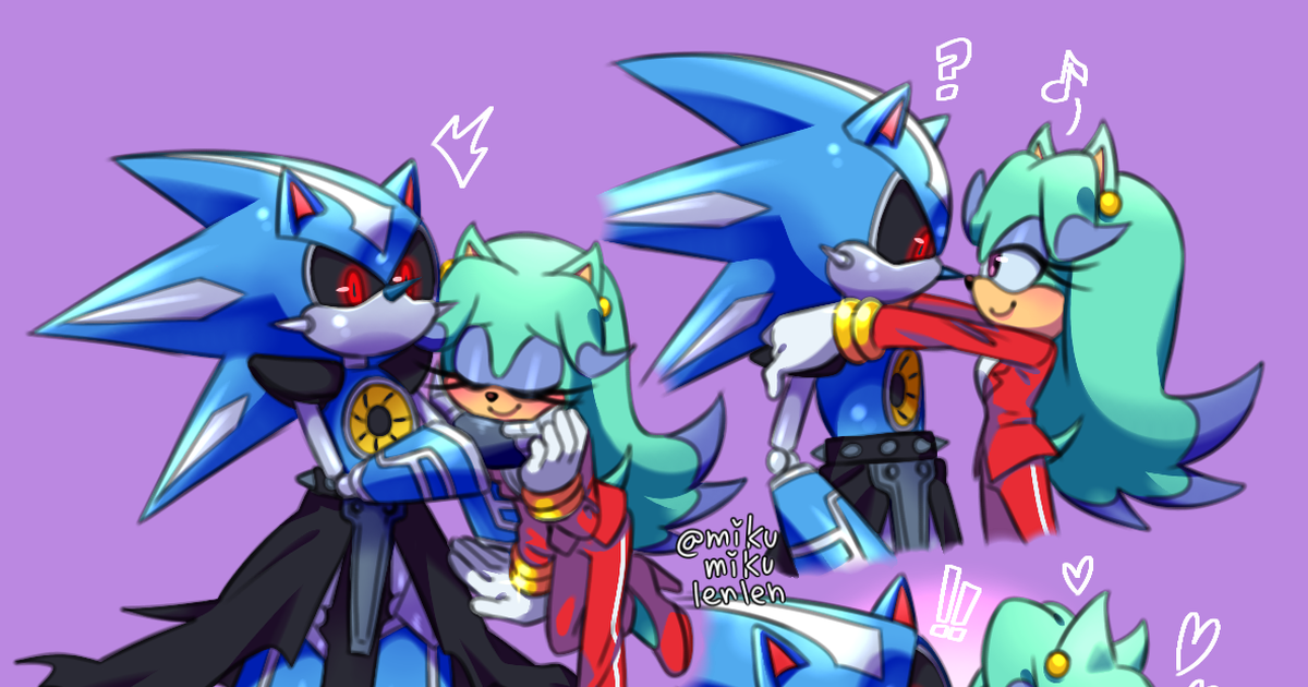 Breezie the hedgehog and Neo Metal Sonic