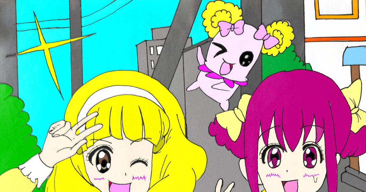 Glitter Force, Miyuki Hoshizora, Yayoi Kise / 星空みゆきさんと黄瀬やよいさんを描いてみました ...