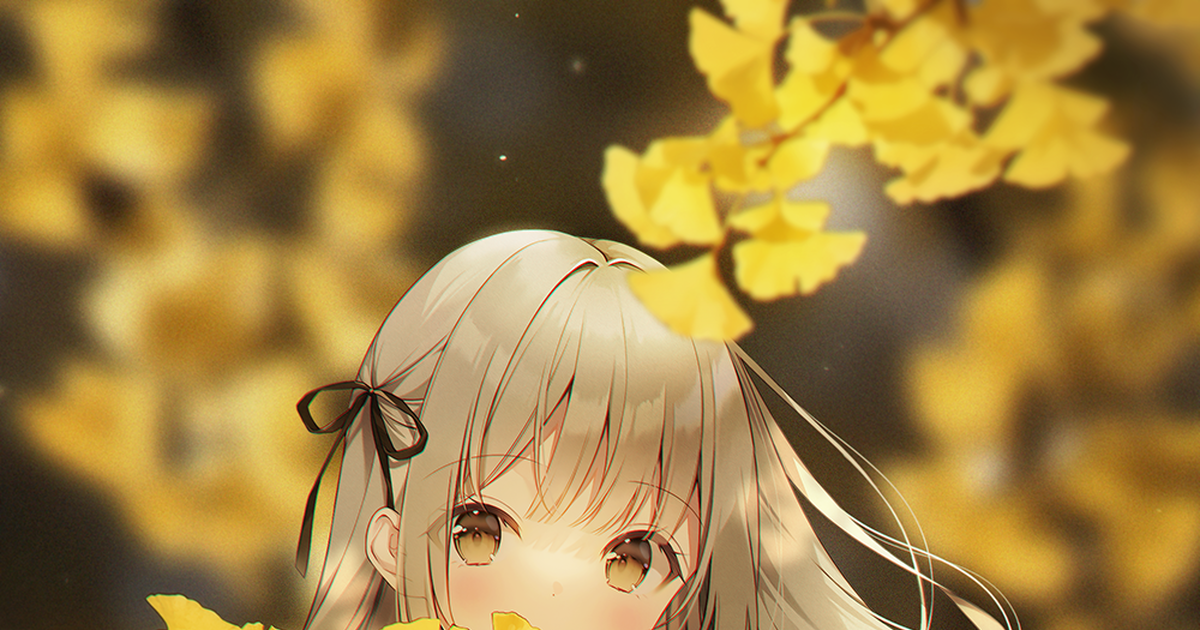 Autumn Girl Ginkgo Biloba 秋 Pixiv