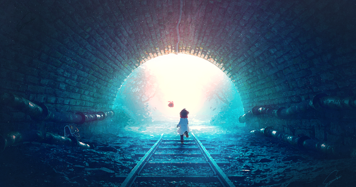 風景 トンネル - しゃにすのイラスト - pixiv