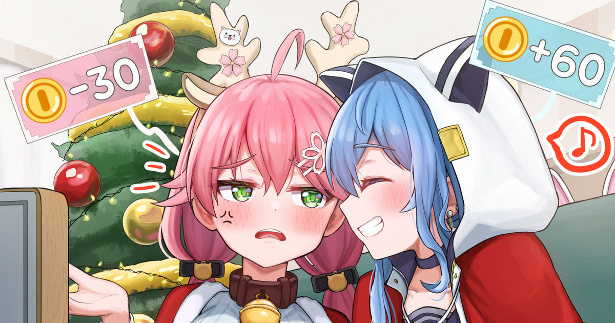 Hololive Suisei Hoshimachi Sakura Miko みこめっとクリスマス Pixiv