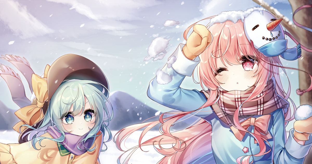 古明地こいし 雪合戦！ - しゃろーむぷりんのイラスト - pixiv