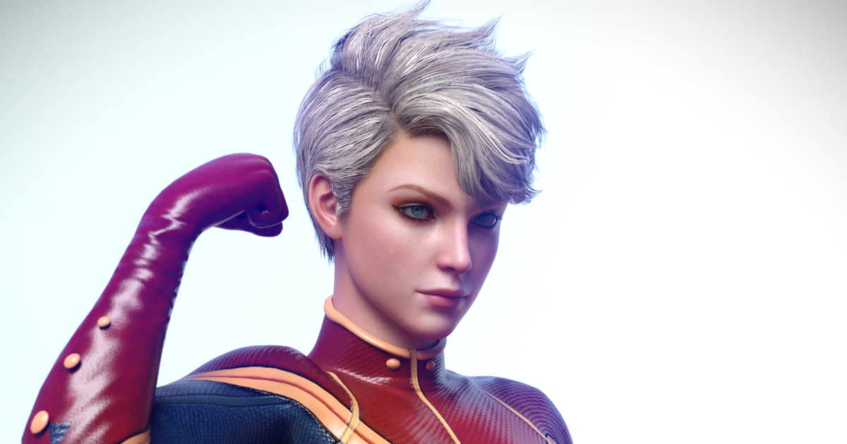 3d 3d Computer Graphics Milf Capt Marvel Pixiv