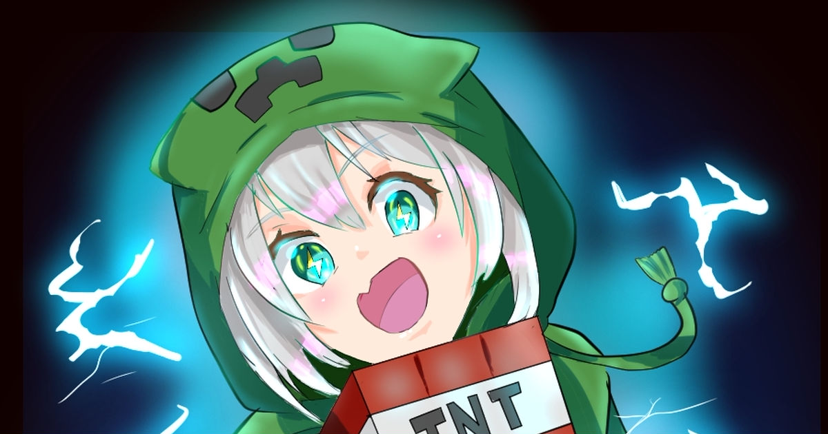 Minecraft Minecraft Creeper Hoodie クリーパーカーガール Creeper Girl Pixiv