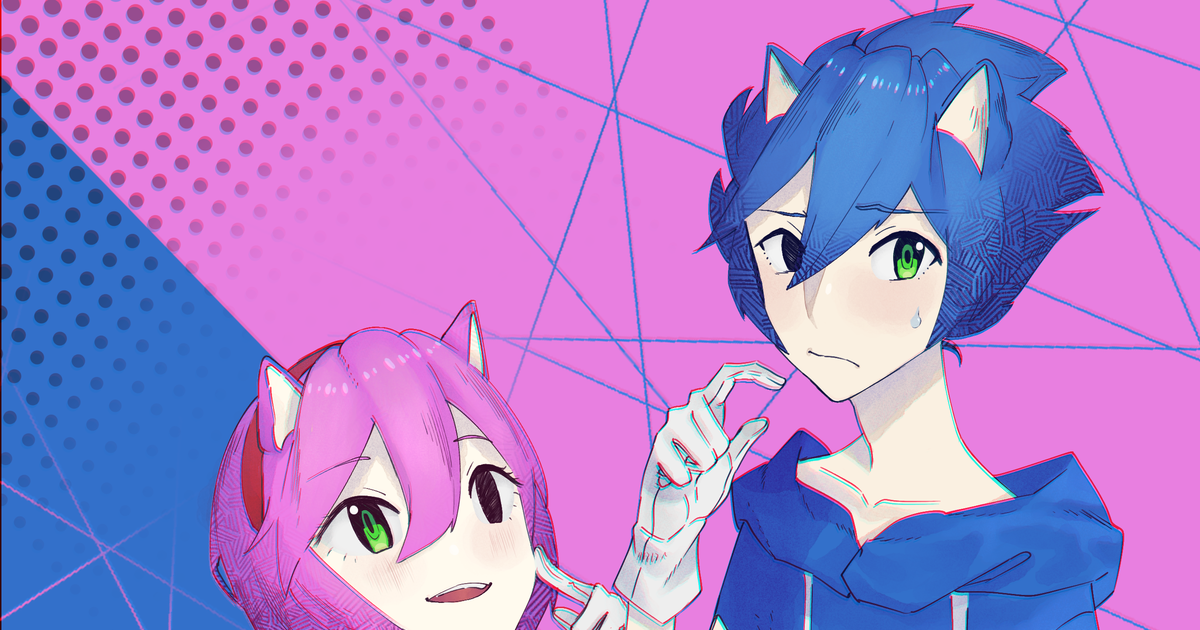 sonic, fanart, sonic the hedgehog / Sonamy art cuz why not - pixiv