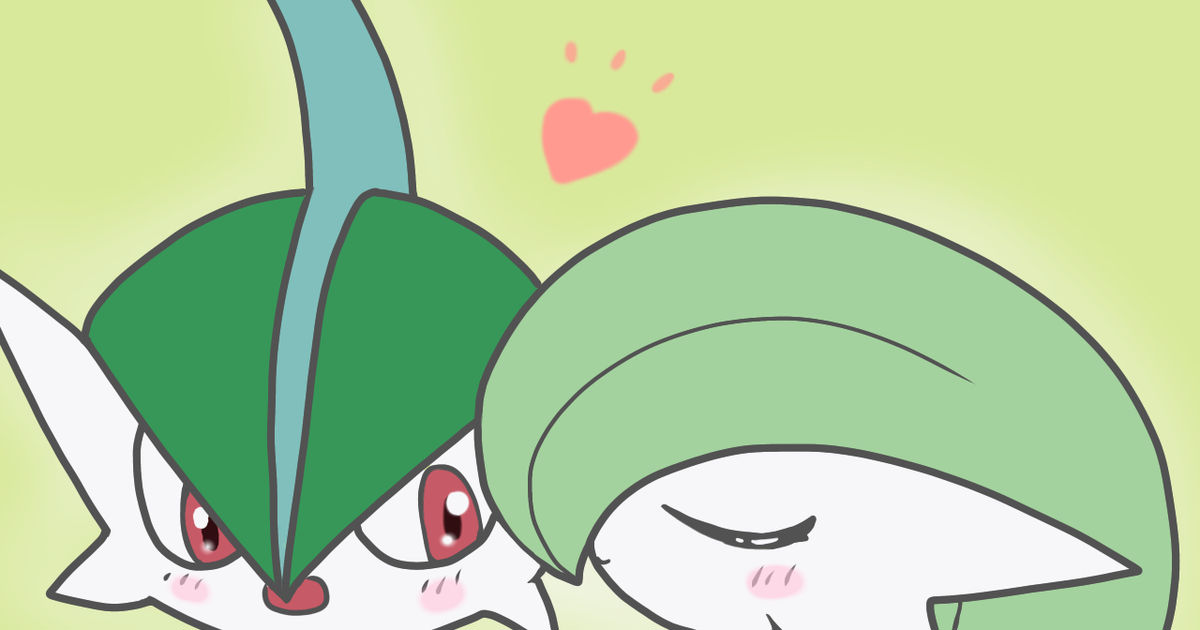 gardevoir, mega gardevoir, gallade, and mega gallade (pokemon) drawn by  monya