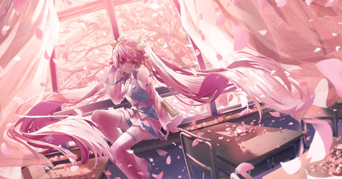 Vocaloid 桜ミクさん22 大堂 Daidou のイラスト Pixiv