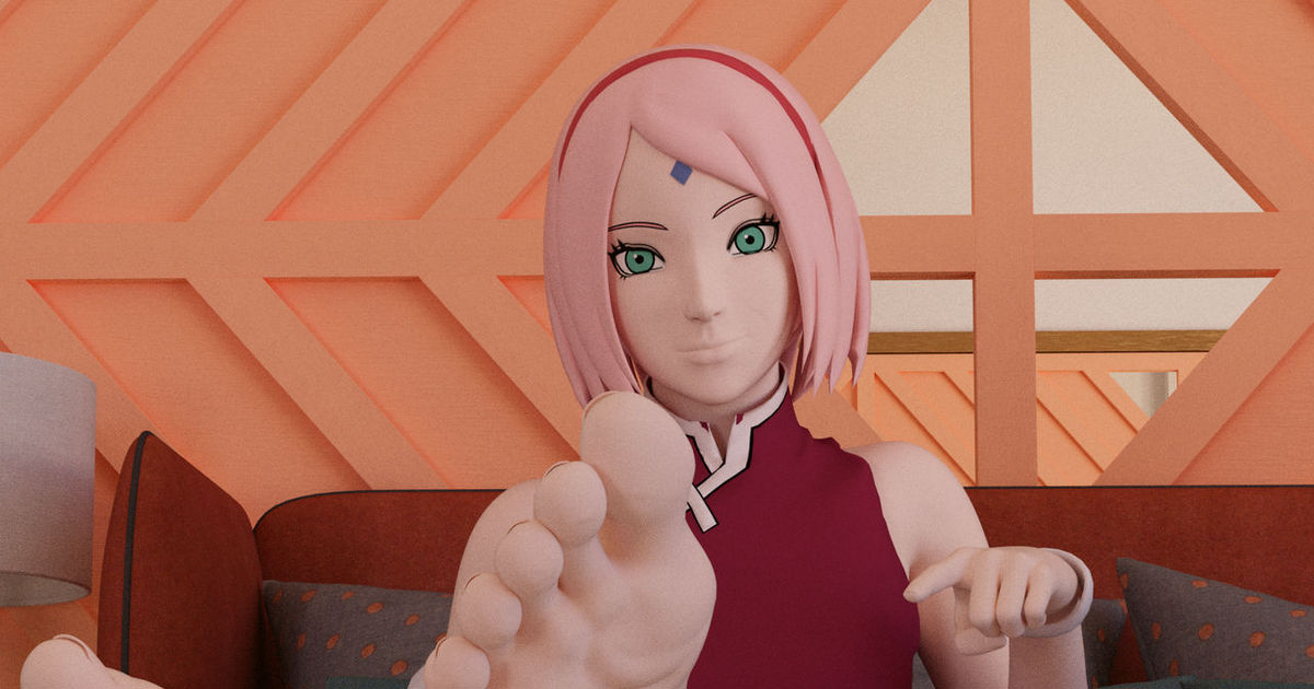 3drender Footfetish Barefoot Mothers Day Sakura Uchiha Pixiv 