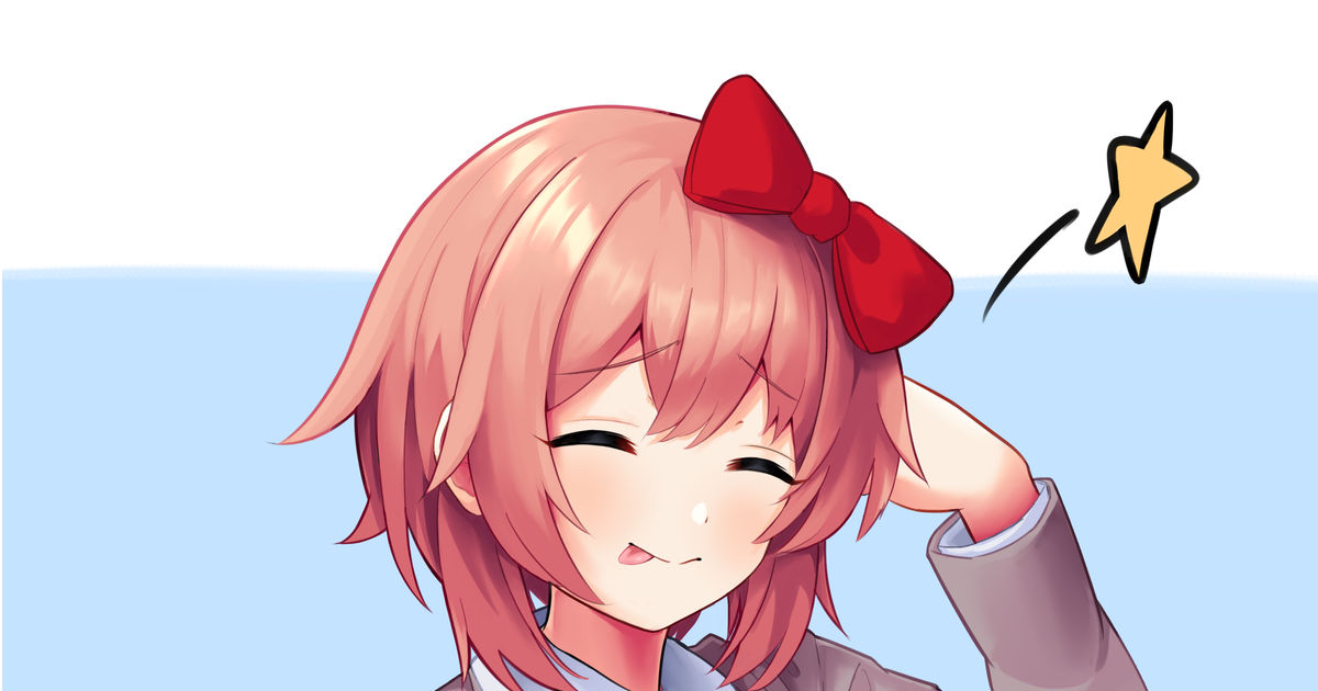 Sayori(DDLC), Doki Doki Literature Club!, DokiDokiLiteratureClub! /  Tehepero - pixiv