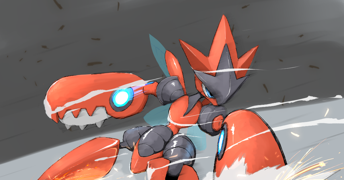 Pokemon Scizor Mega Scizor メガハッサム Pixiv