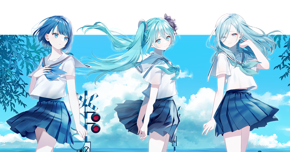 初音ミク 少女レイ みすみのイラスト Pixiv