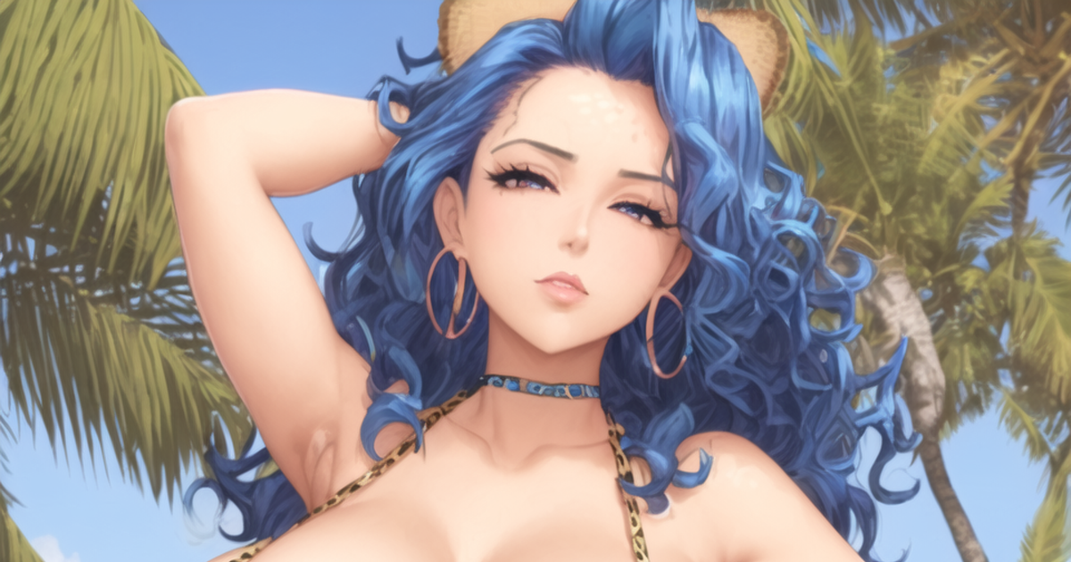 Hugebreasts Blue Haired Beauty Oppaimancerのイラスト Pixiv