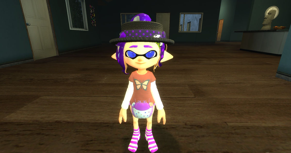 Splatoon Lizzie Ready For New Years Diaper Woomyのマンガ Diaper Inkling Pixiv 