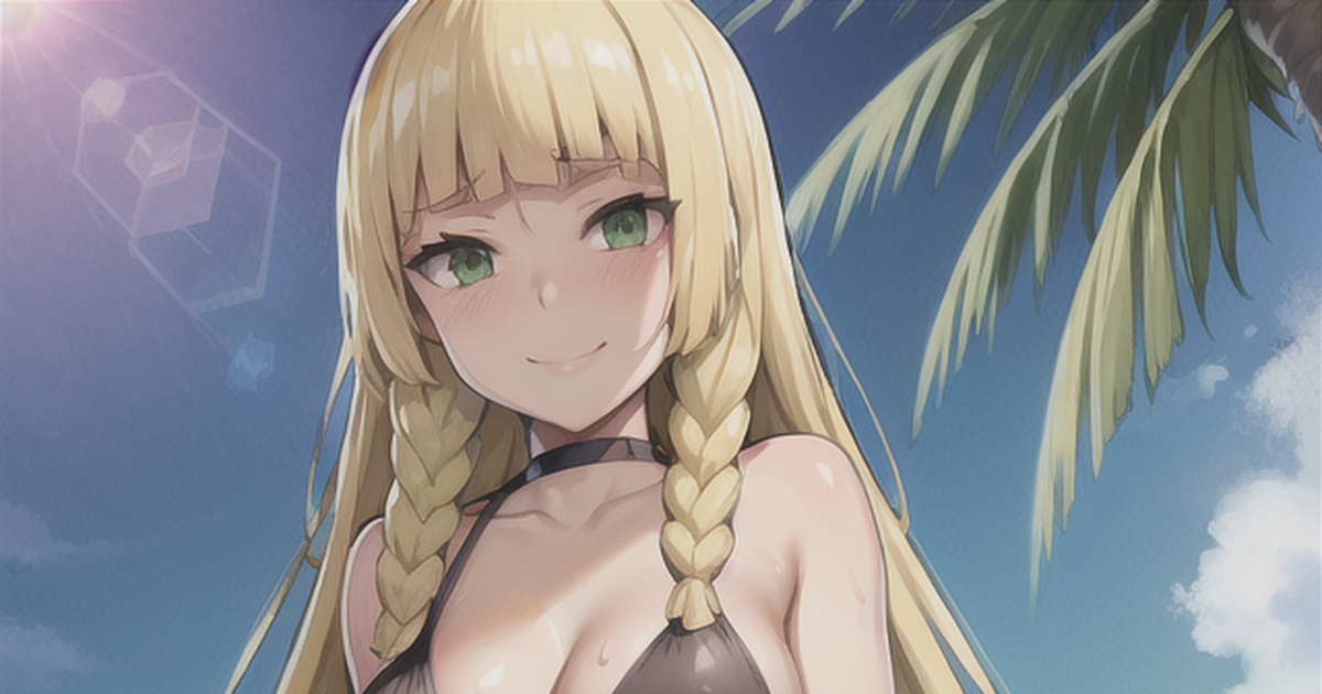 Aiイラスト Beautiful Lillie In Black Bikini Osya Senpaiのイラスト Pixiv