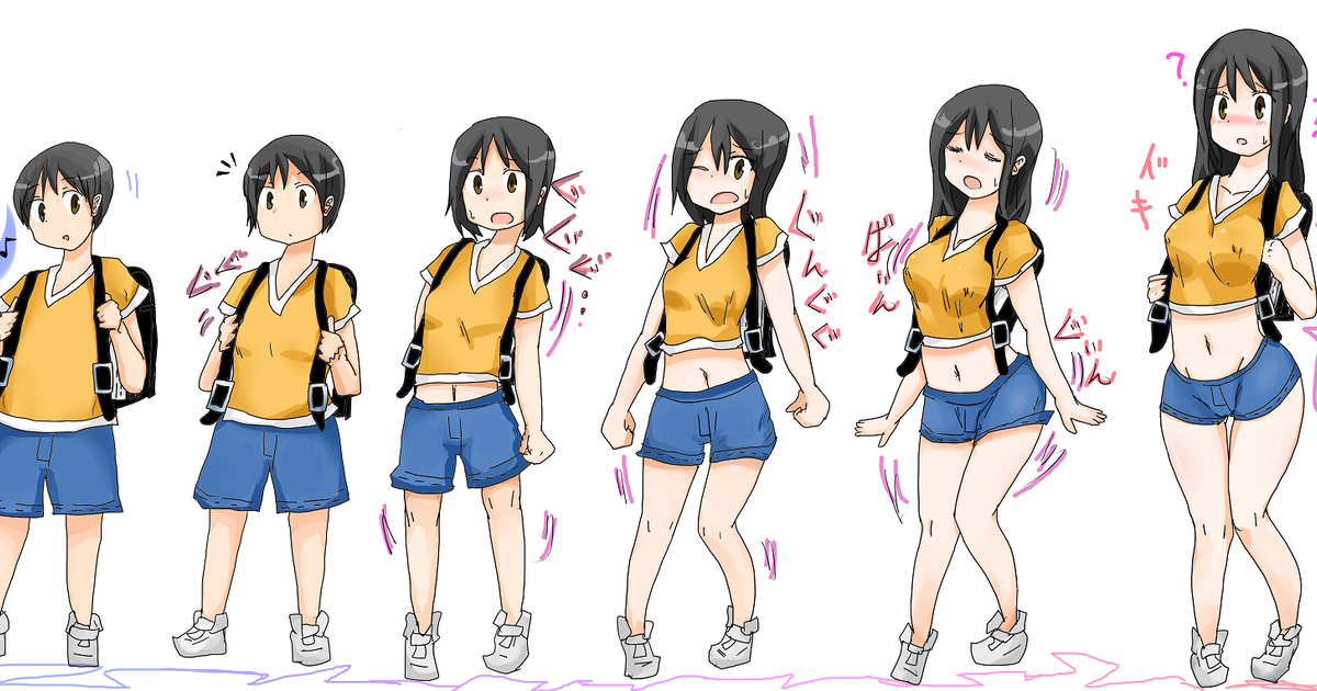 sequence, transforming into a woman, age progression / Boy to Wench - pixiv...
