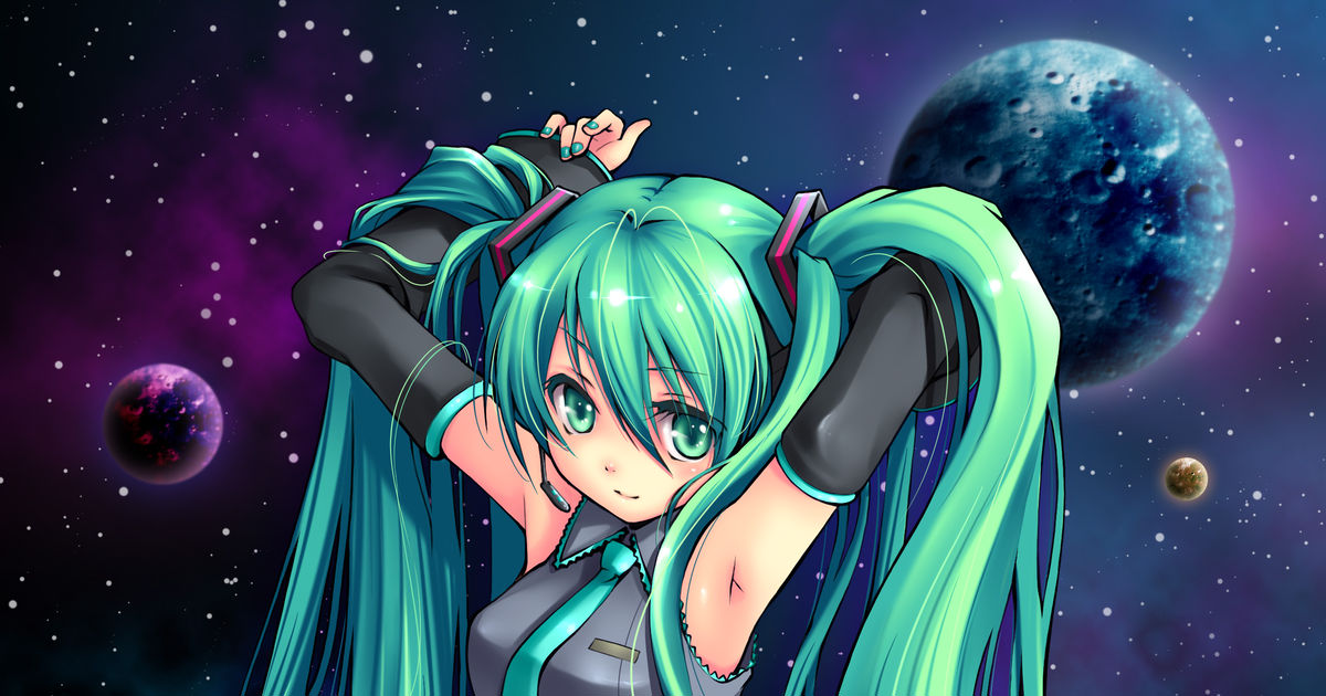 Hatsune Miku Vocaloid Bellybutton 初音ミク In The Universe Pixiv 8619