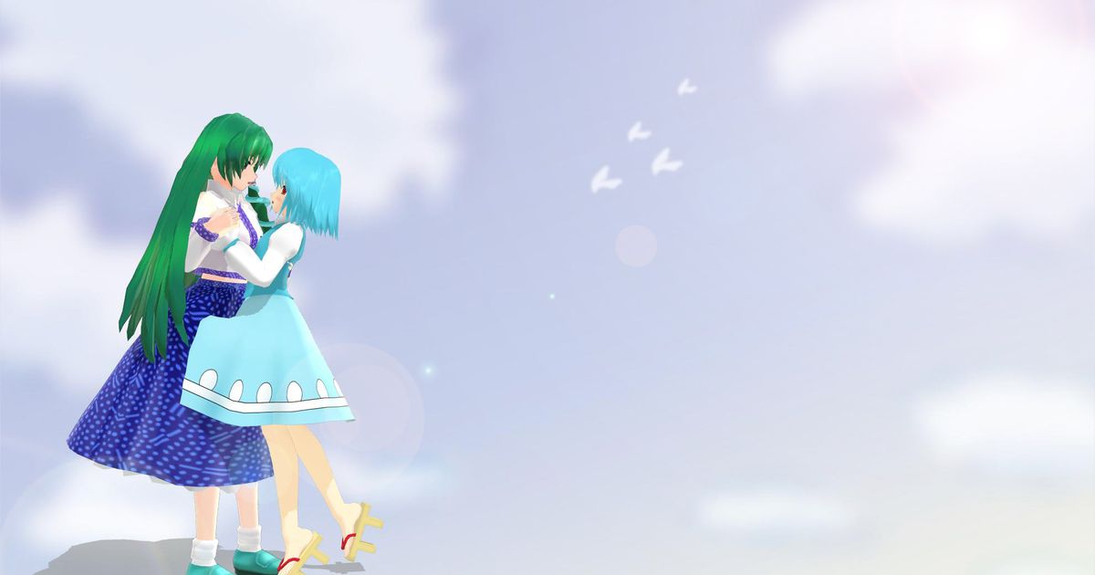 Kogasa Tatara Sanae Kochiya Touhou Mmd 小傘ちゃんと早苗さん Pixiv