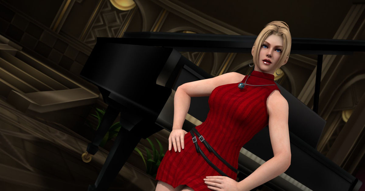 3d Computer Graphics Doa Rachael Rachel Red Dress Pixiv