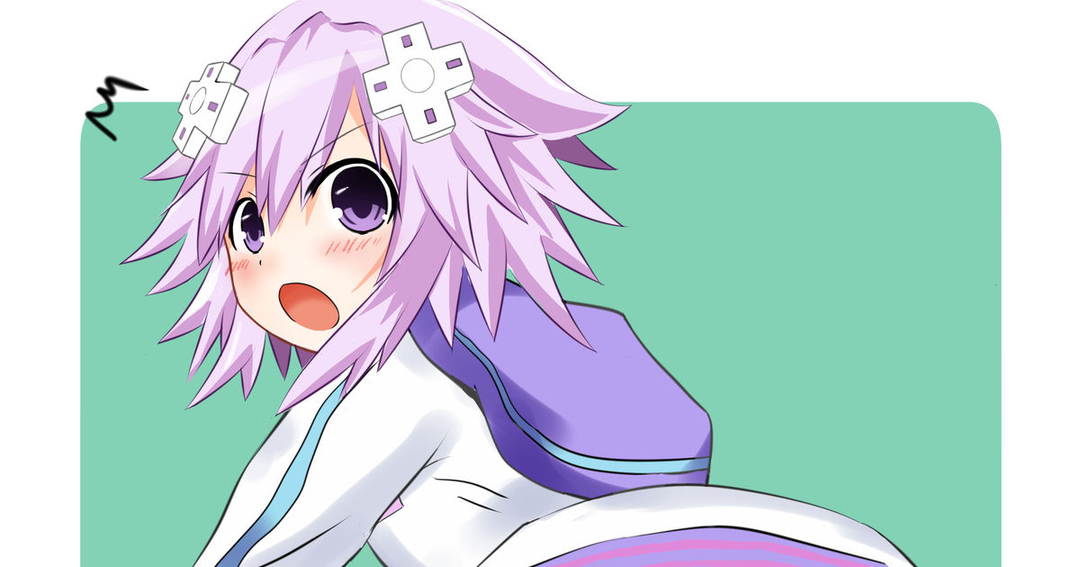 Hyperdimension Neptunia Ass Neptune へぇ・・・ネプテューヌ様も縞パン以外のパンツ穿くんだ Pixiv