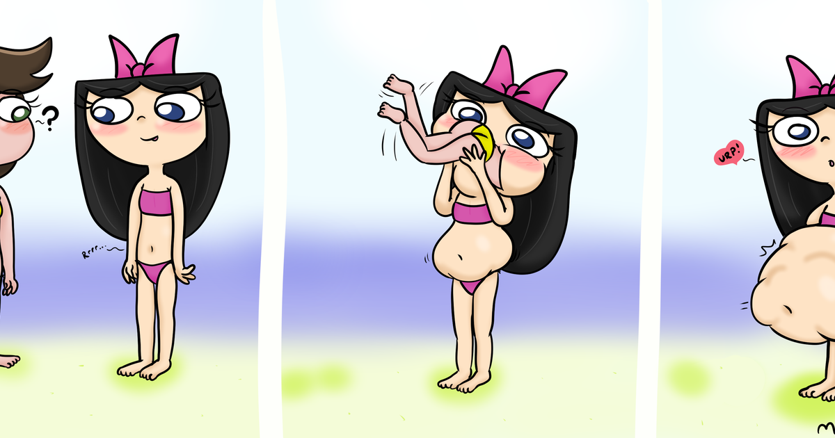 Isabella devouring Adyson&#44; from PHINEAS AND FERB. 