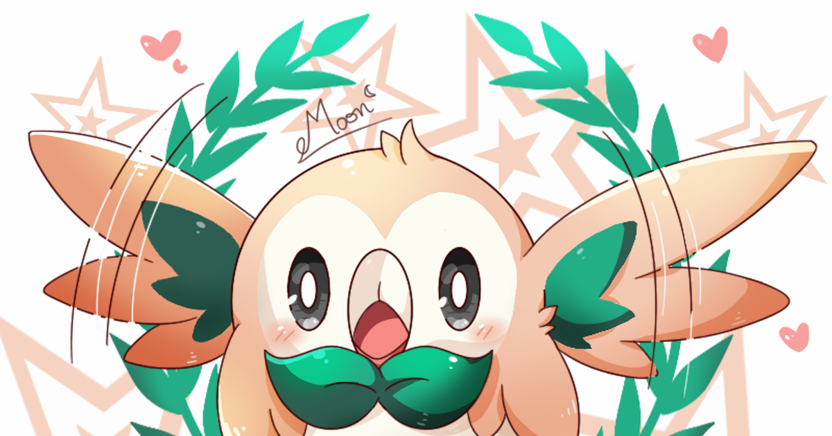 ポケモン Rowlet Chikorita Moonのイラスト Pixiv 6102