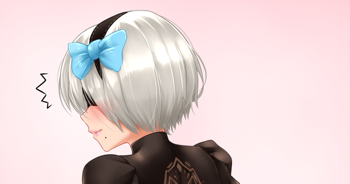 Pixiv r18. NIER Automata 2b Хендай. 2b NIER С рогами. 2b NIER Automata cumshot конча на лице.