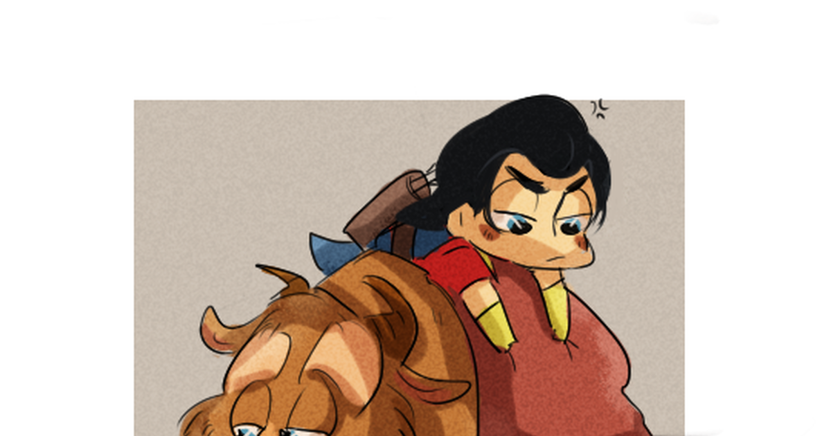 Disney Gaston Beast Beast And Gaston Pixiv