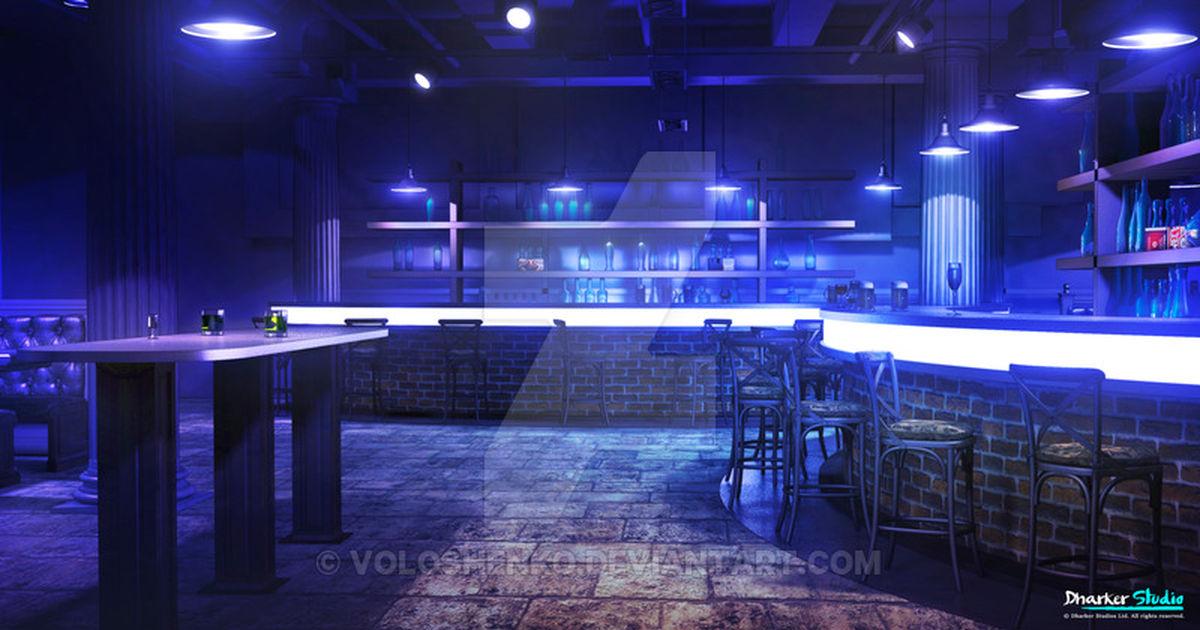 scenery, background, anime / bar club - pixiv