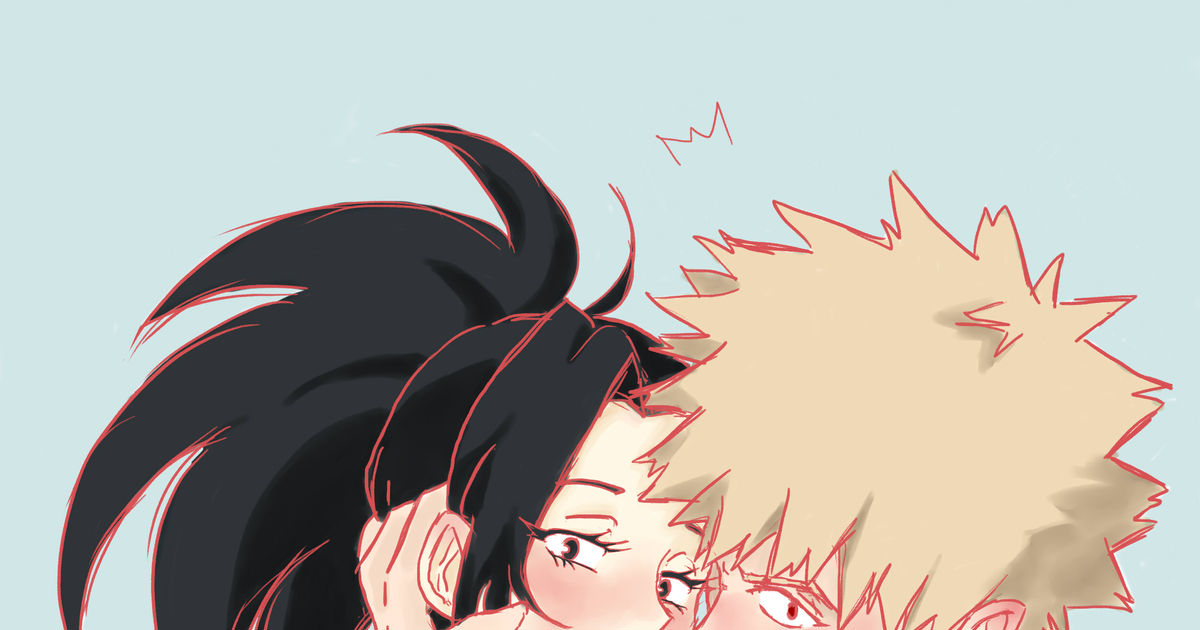 Momo Yaoyorozu Katsuki Bakugo My Hero Academia 手をつなぐ Pixiv