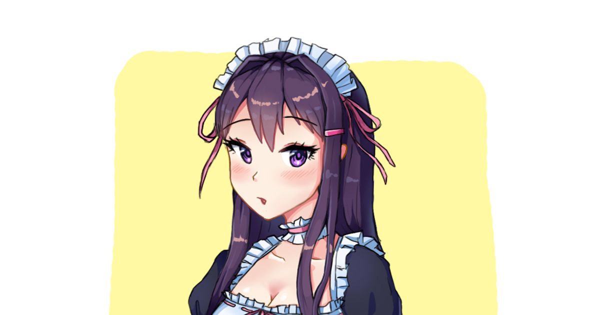 DDLC, cute, girl / Maid Yuri - pixiv