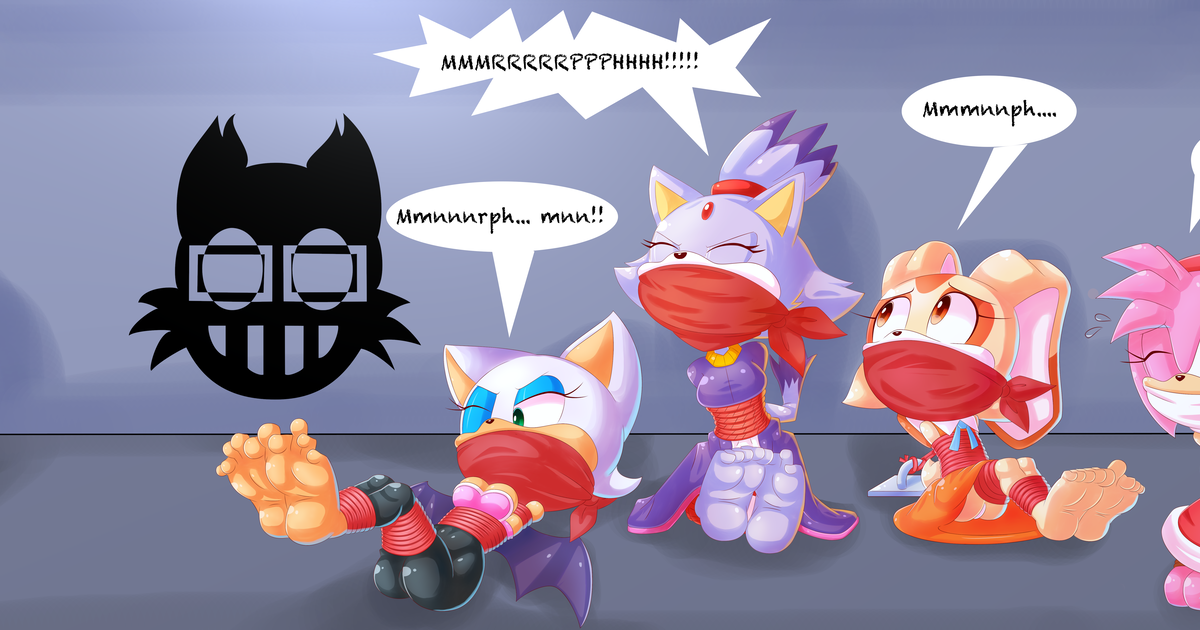 Mouth Gag Sonic The Hedgehog Amy Rose Sonic Gals In Distress Pixiv