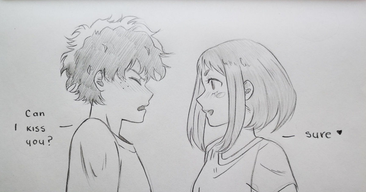 My Hero Academia Ochako Izuku A Sudden Kiss Pixiv