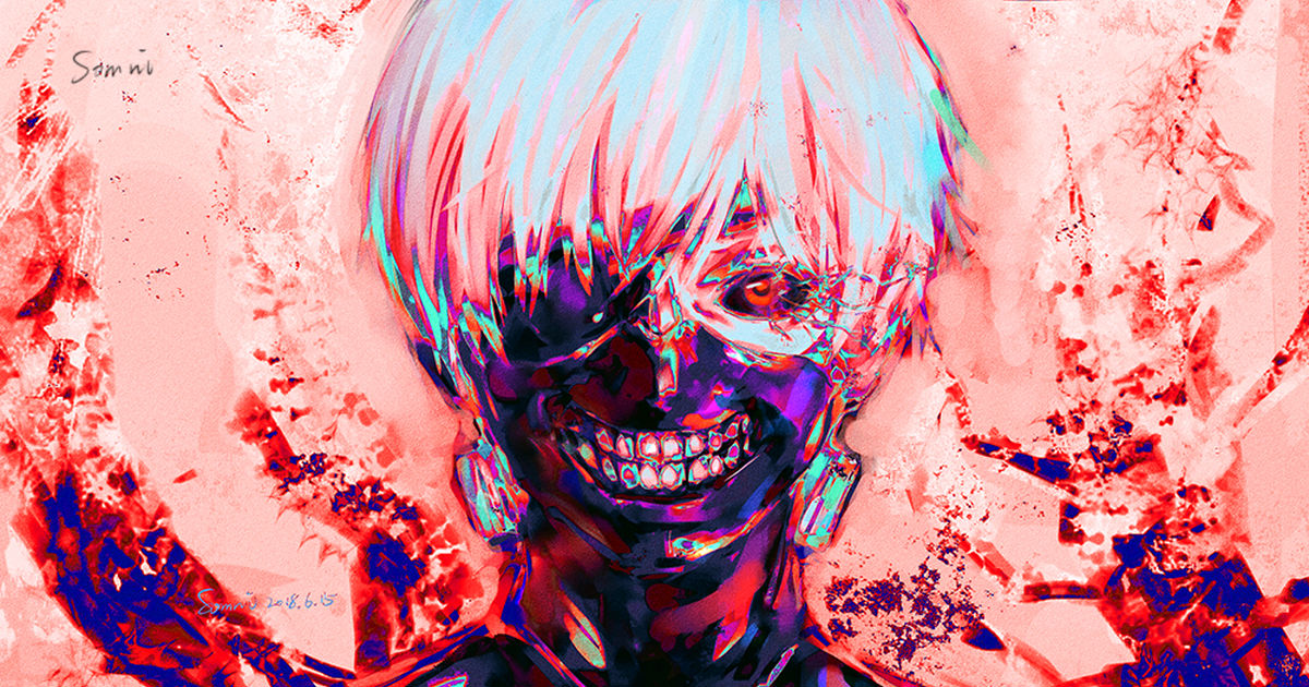 Tokyo ghoul re. Канеки Кен неон.