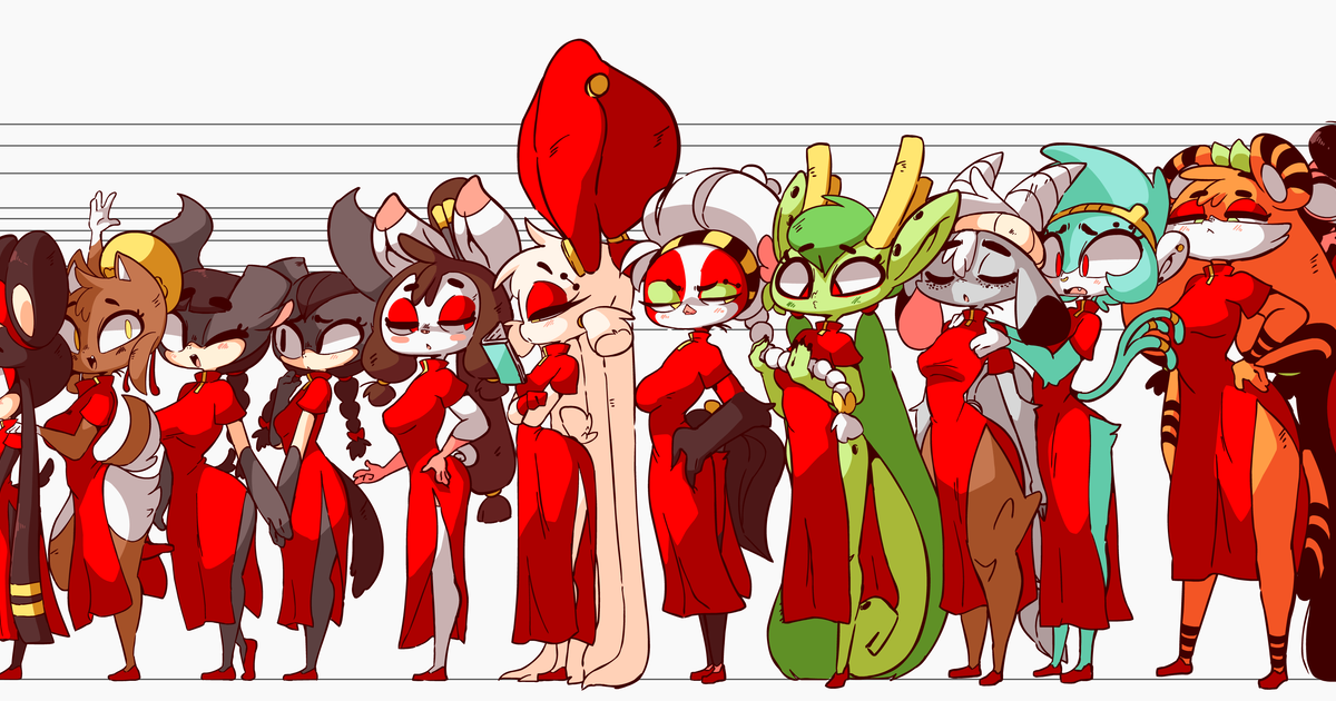 diives, diives_oc, xingzuotemple / Xingzuo Girls Height Comparison - pixiv.