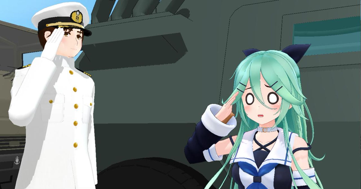 Mmd Kancolle Female Admiral トラック泊地に着任した山風 Pixiv