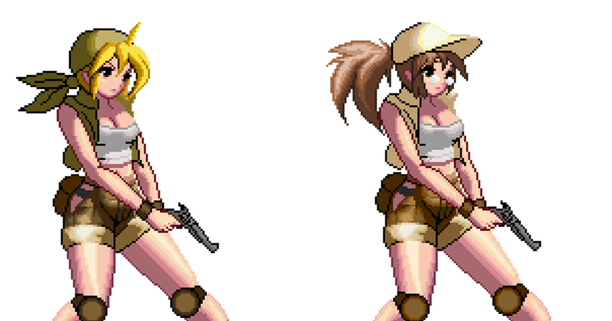 メタルスラッグ Metal Slug Eri And Fio Pixel Art Ero Pixelのイラスト Pixiv