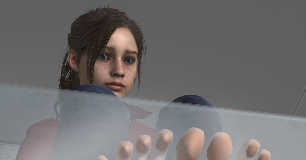 3d Steam Claire Redfield Clair Feet On Glass Table Pixiv