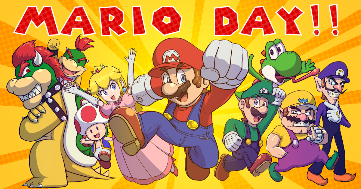 #Mario day Drawings, Best Fan Art on pixiv, Japan