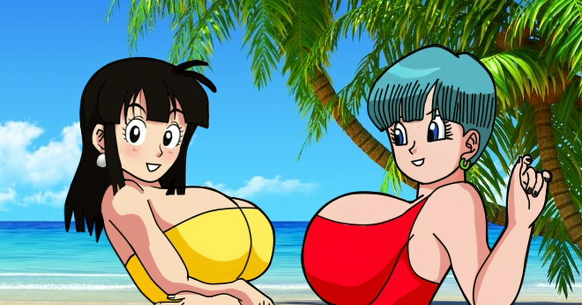 ドラゴンボール Chichi And Bulma On The Beach Dragon Ballsexyのイラスト Pixiv