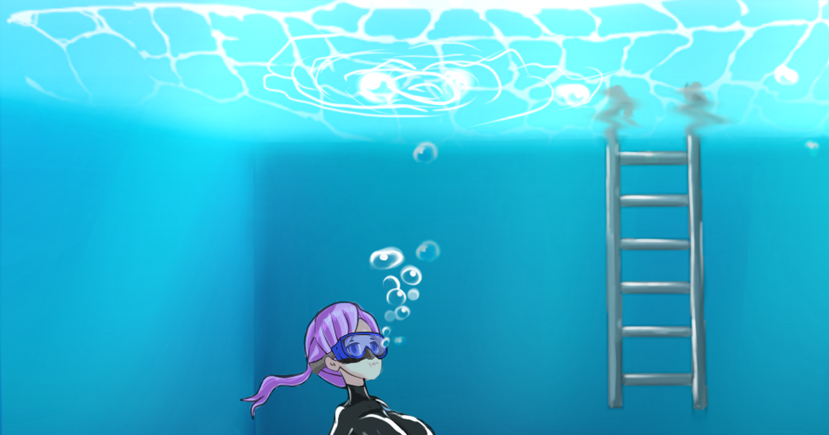 Underwater Drowning Latex Latex Girl Holding Breath Pixiv 