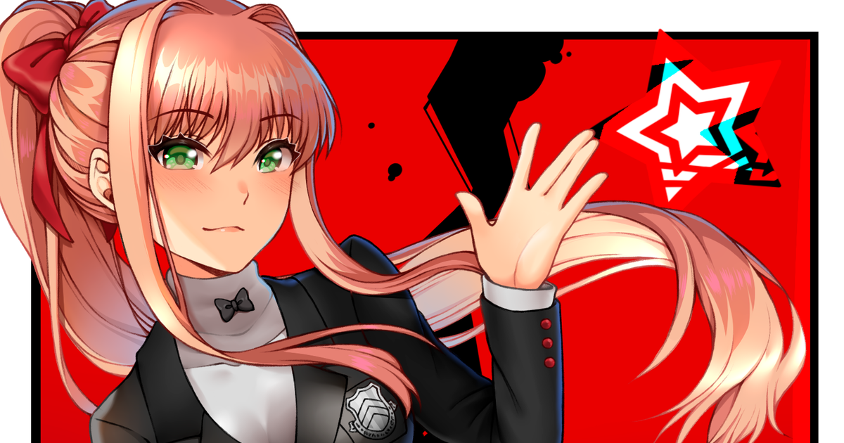 ddlc, dokidokiliteraruteclub, Monika(DDLC) / Monika cosplays Kasumi - pixiv