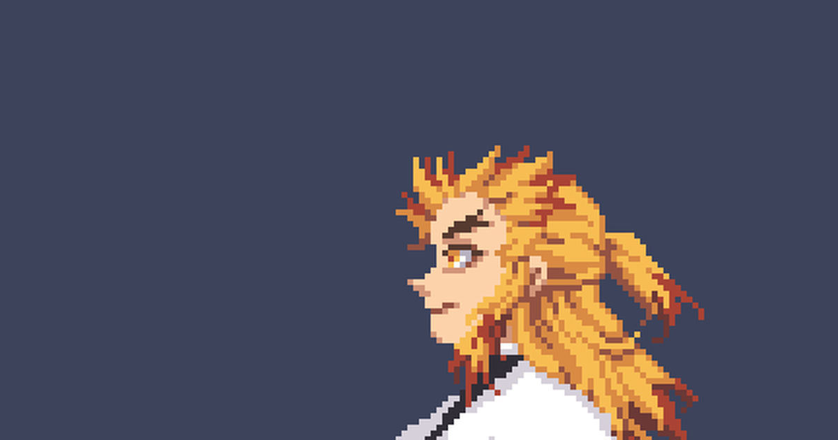 Pixel Art Demon Slayer Kimetsu No Yaiba Kyojuro Rengoku GIF